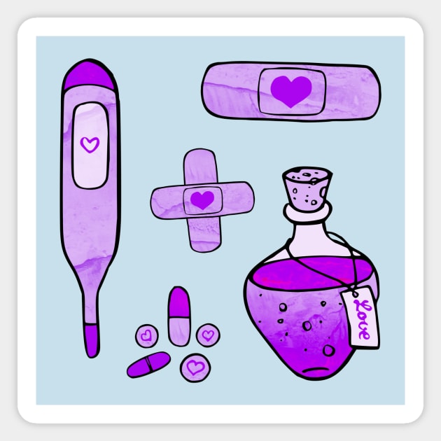 First Aid Kit Purple Sticker by Olooriel